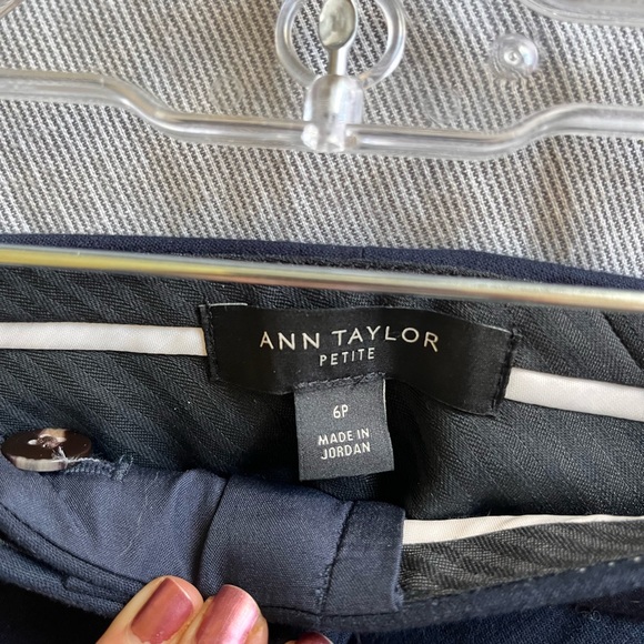 Ann Taylor Petite Navy Skinny Slacks - Picture 2 of 2